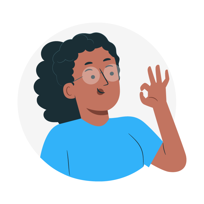 woman with ok hand sign